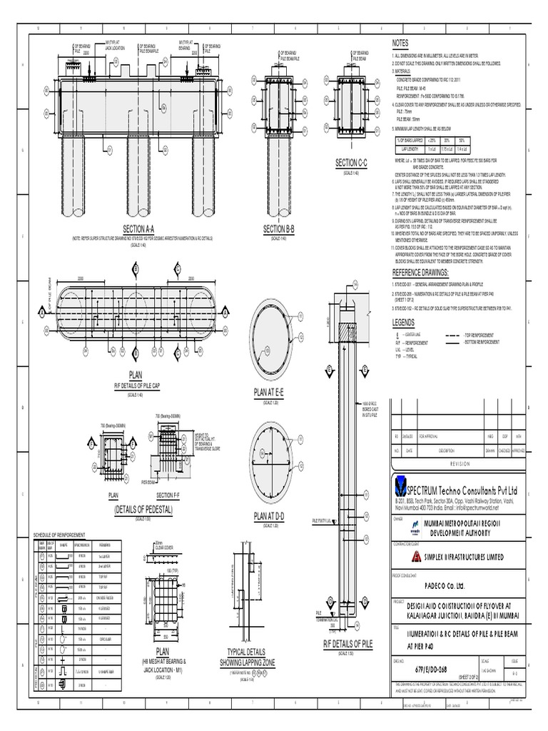 Pile and Beam Reinforcement Details | PDF | Deep Foundation | Architecture