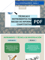 Técnicas e instrumentos para investigación cuantitativa