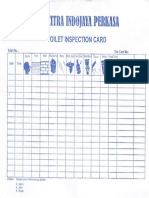 Toillet Inspection Card