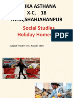 Ishika Asthana X-C, 18 Ryan, Shahjahanpur: Social Studies Holiday Homework