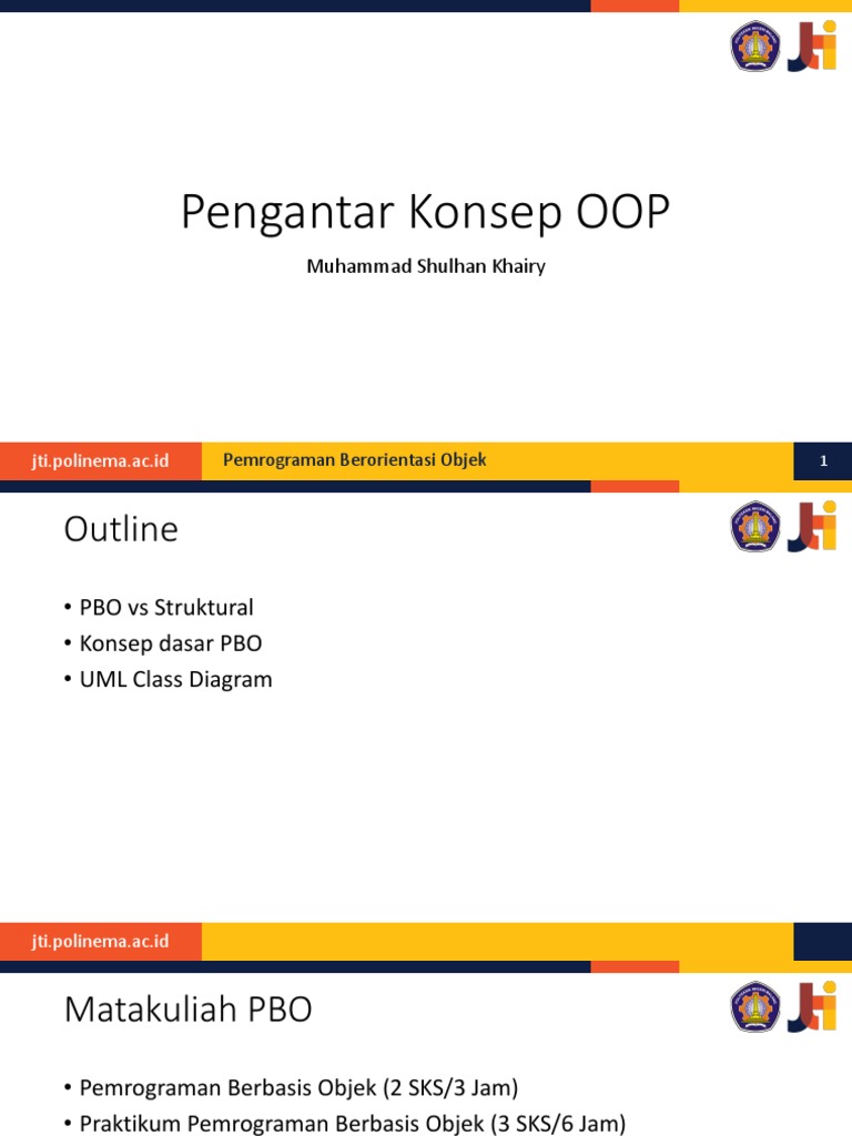 01-Pengantar Konsep OOP | PDF