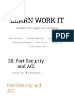 Port Security and ACI - LEARN WORK IT