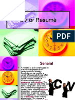 CV or Resumé