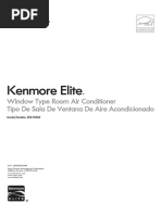 Kenmore Elite 253.76062 Window Type Room Air Conditioner Use and Care Guide EN ES