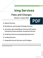 Banking Services: Fees and Charges