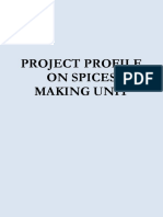 Project Profile On Spices Making Unit