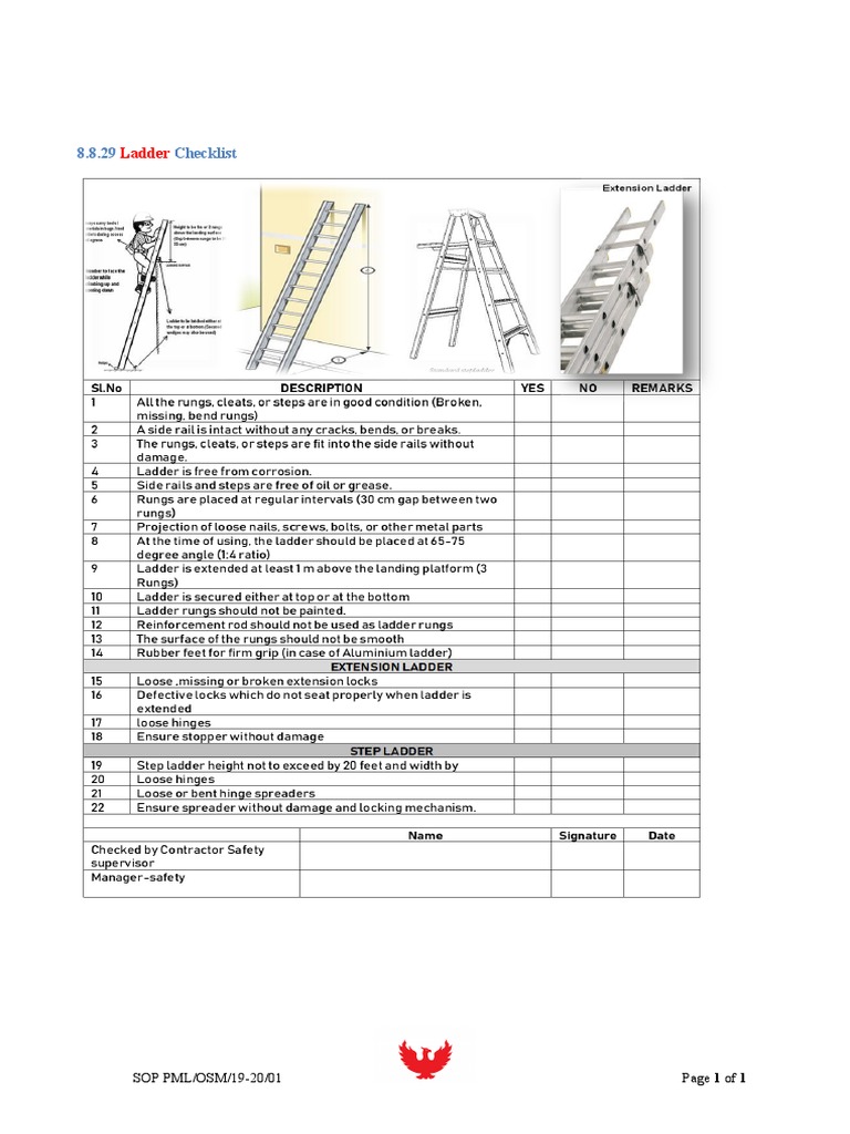 Ladder Checklist | PDF