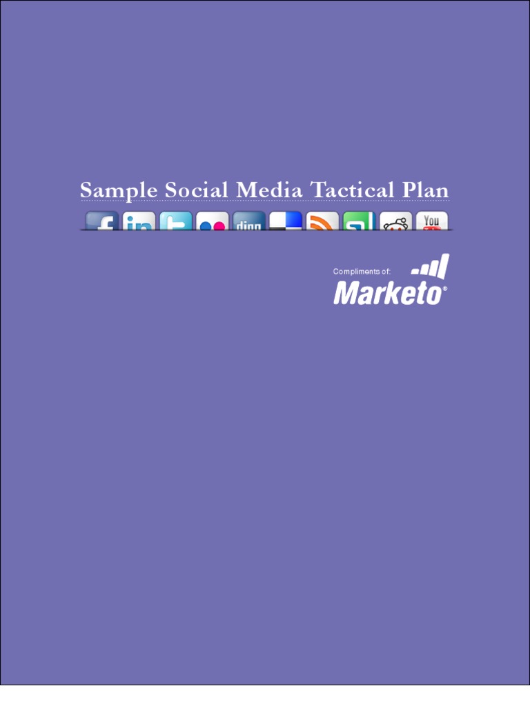 Sample Social Media Tactical Plan Template by Marketo PDF Social