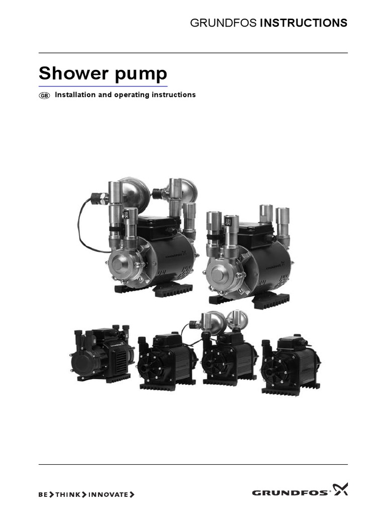 Grundfos str2 ssr2 Shower Pump Installation Guide PDF Pump Valve