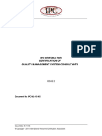 IPC IPC-ML-10-005 Consultants Regulation