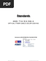 Cabling Standard - TIA 598 A - FO Cable Color Coding