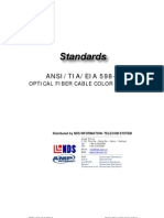 Cabling Standard - TIA 598 A - FO Cable Color Coding