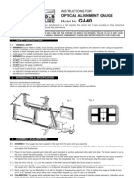 SET UP AND USE OPTICAL ALIGNMENT GAUGE