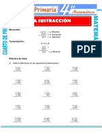 Ejercicios de La Sustraccion para Cuarto de Primaria