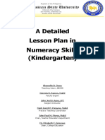 A Detailed Lesson Plan in Numeracy Skills (Kindergarten) : Shanelle B. Daus