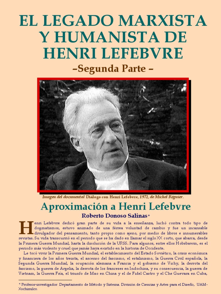 Henri Lefebvre Dos PDF marxismo Karl Marx