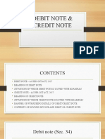 Debit Note and Credit Note
