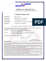 Type Approval Certificate: Cer Tificate Number: 185