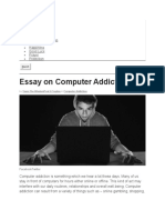 Essay On Computer Addiction