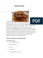 Torrijas de Semana Santa receta tradicional  caracteres