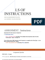 Models of Instructions Tutorial 1 5 June 22