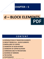 Group Trends and Metallurgy of d-Block Elements