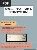 One - To - One Function