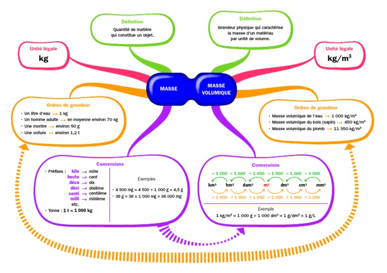 Carte Mentale Masse PDF Physique Masse