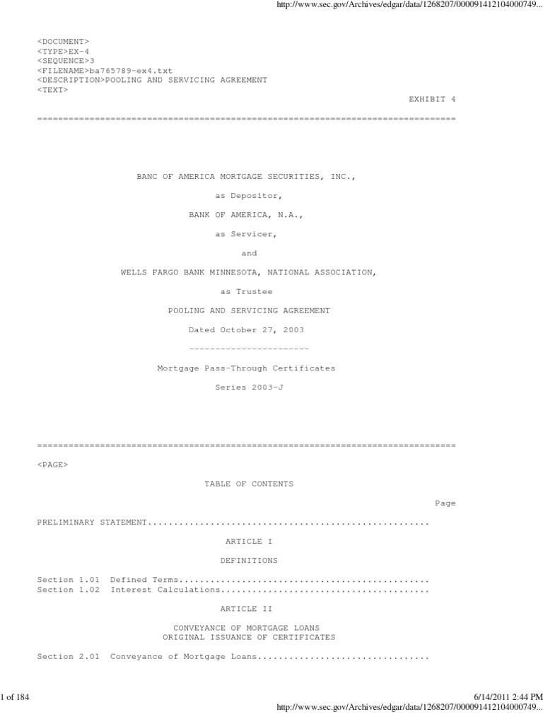 PSA PDF Loans Mortgage Law