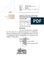 Ofrece Comprobantes de Pago Paz Letrado Juzzgado Mariano Melgar Arequipa Jaime Apaza