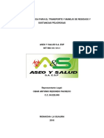 6.1.1.10 Plan de Contingencia Residuos Peligrosos A&s