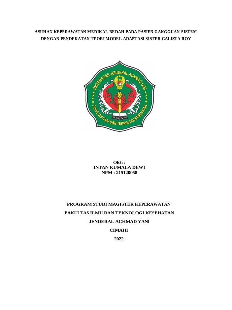 ASKEP Calista Roy Pak Sumitro | PDF | Pengembangan Diri | Kesehatan ...