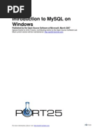 Installing MySQL Windows