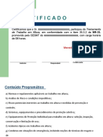 Certificado de Treinamento NR 35