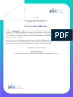 Comunicado Ao Mercado - Aquisição de Participação Acionária Relevante