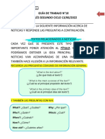 Guía N°10 Inglés Segundo Ciclo 13.06.2022