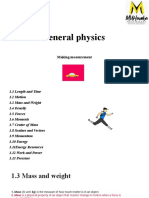 General Physics Mass, Weight, Density