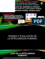 Origen y Evolución de La Inteligencia Humana (Trabajo Grupal)