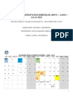 Planificacion Diversificada Bimensual Historia 4 Mayo-Junio 2022