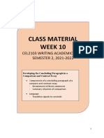 Class Material Week 10
