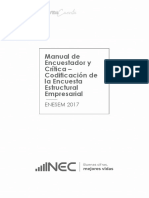 Manual Del Investigador, Critica y Codificacion Encuesta Empresarial Estructural 2017