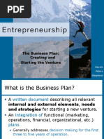 The Business Plan: Creating and Starting The Venture: Hisrich Peters Shepherd