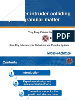 A Cylinder Intruder Colliding Against Granular Matter