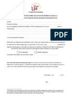 Informe Tutor Sobre Solicitud Prorroga TFM