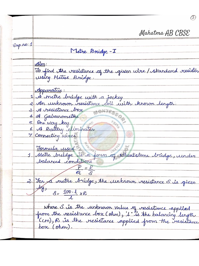 Physics Record Note PDF