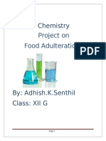 Chemistry: Project On Food Adulteration