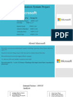 Management Information System Project: Microsoft