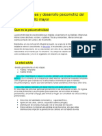 Características y Desarrollo Psicomotriz Del Adulto y Adulto Mayor