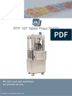 RTP 10i Tablet Press IQ/OQ: We Don't Just Sell Machines - We Provide Service