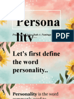 Persona Lity: Prepared By: Jesica Ruth A. Pambago